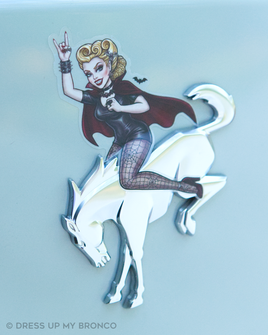 Vampire Vixen (Moonlit Blonde) — Bronco Rear Emblem Vinyl Decal