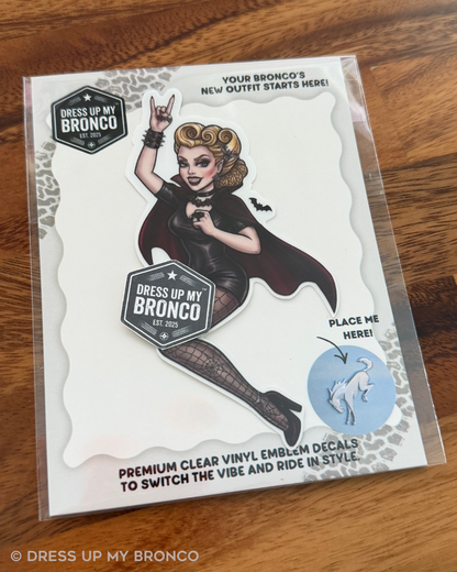 Vampire Vixen (Moonlit Blonde) — Bronco Rear Emblem Vinyl Decal