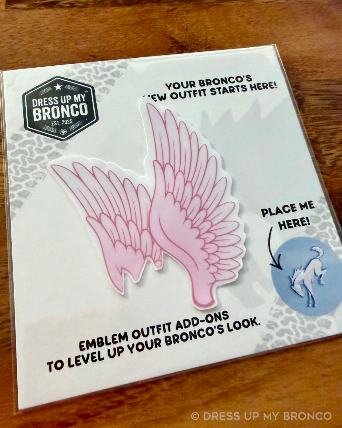 Fly Mode — Bronco Rear Emblem Vinyl Decal (See variations)