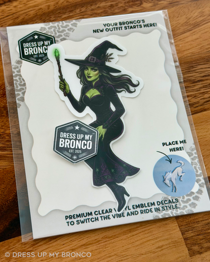 Bucking Witch — Bronco Rear Emblem Vinyl Decal