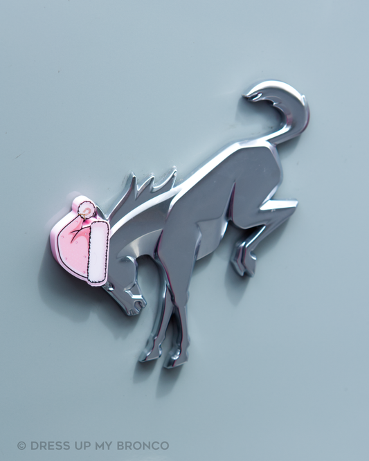 Bucking Claus: Blush Pink — Bronco Rear Emblem Santa 3D Hat