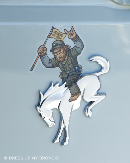 4x4 Mode Sasquatchy — Bronco Rear Emblem Vinyl Decal (Off-Road Edition)