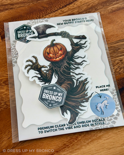 Jack-O'-Reaper — Bronco Rear Emblem Vinyl Decal