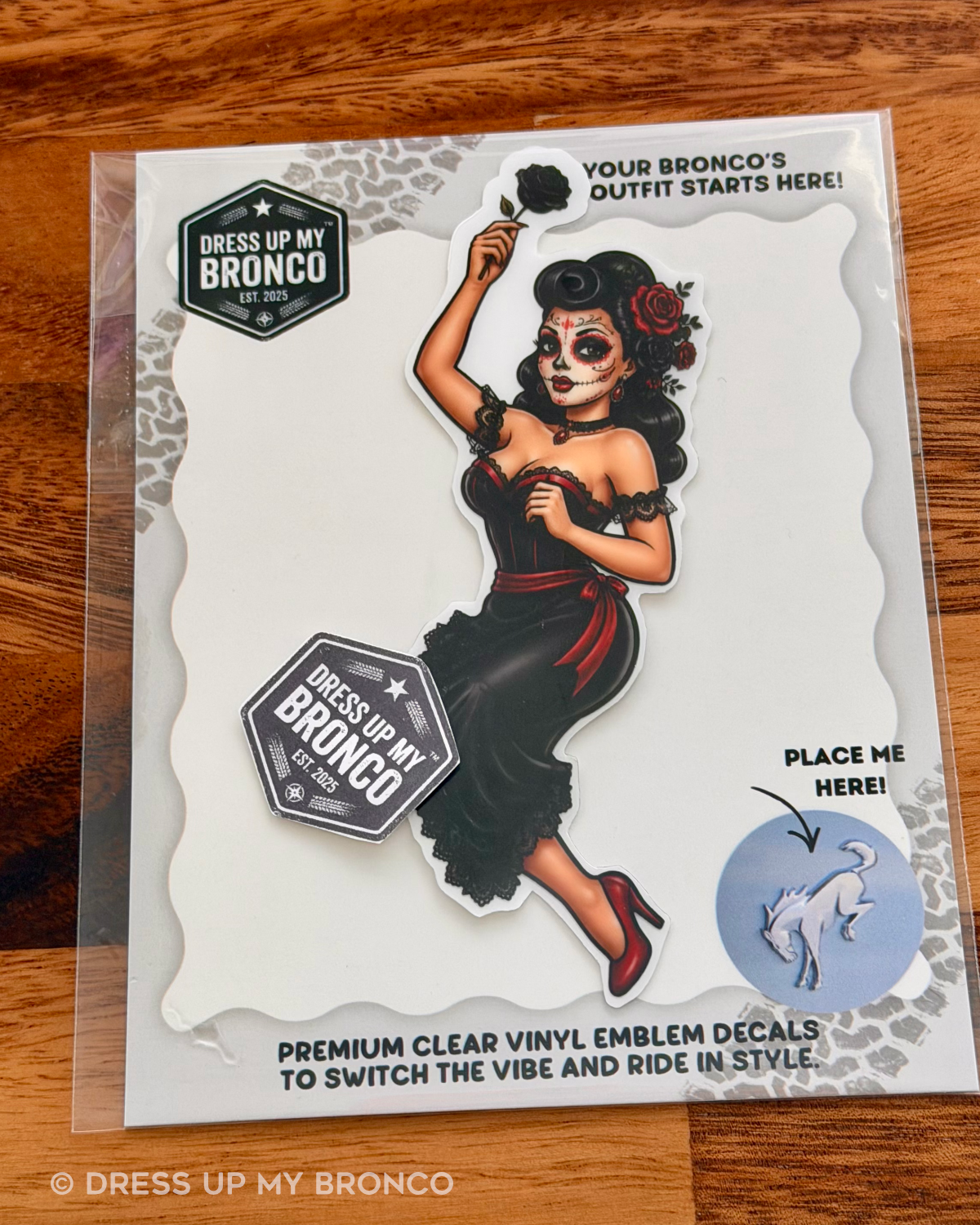 Deadly Señorita — Bronco Rear Emblem Vinyl Decal