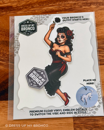 Deadly Señorita — Bronco Rear Emblem Vinyl Decal
