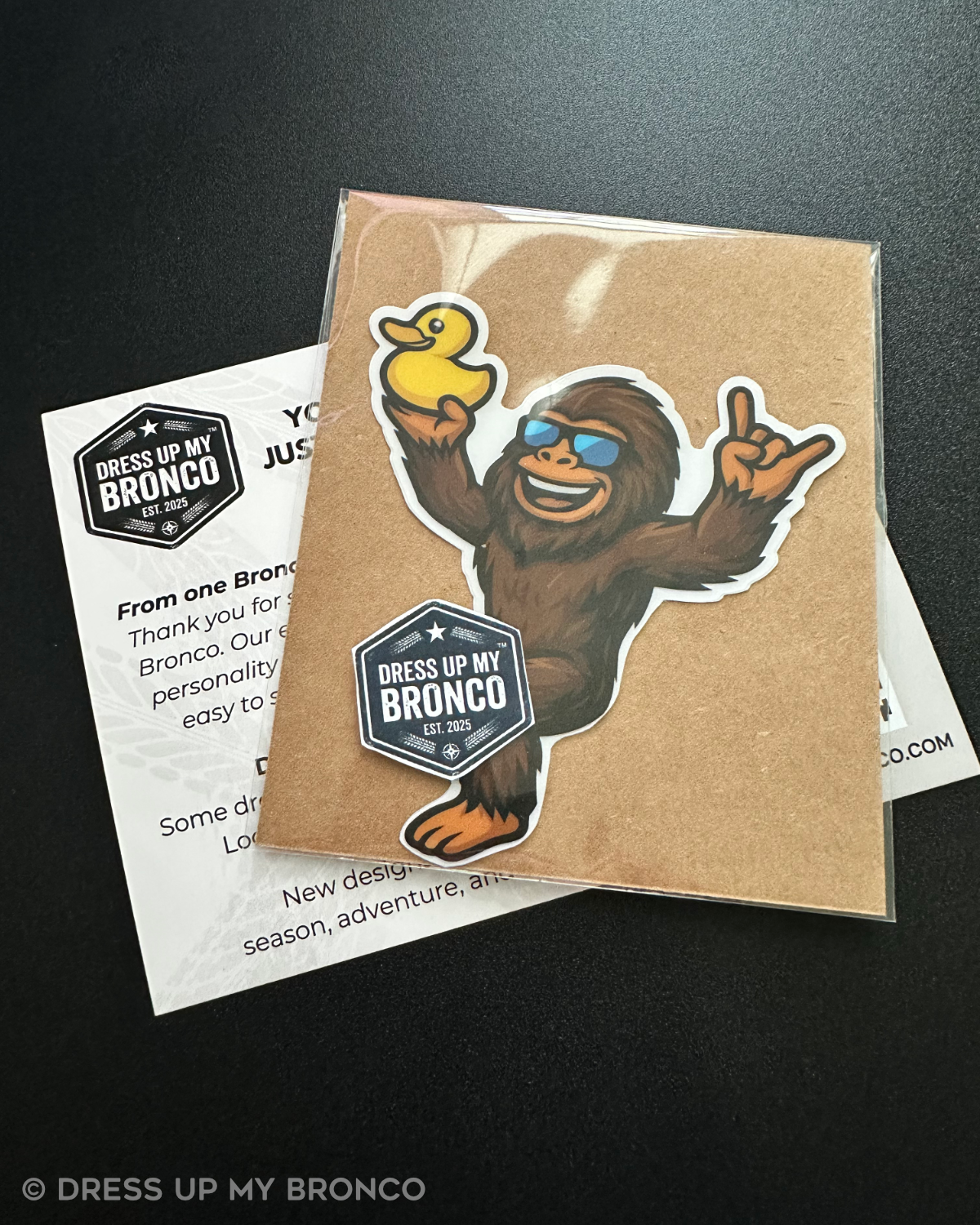 The Duckfather - Bronco Emblem Vinyl Decal (Sasquatch Edition)