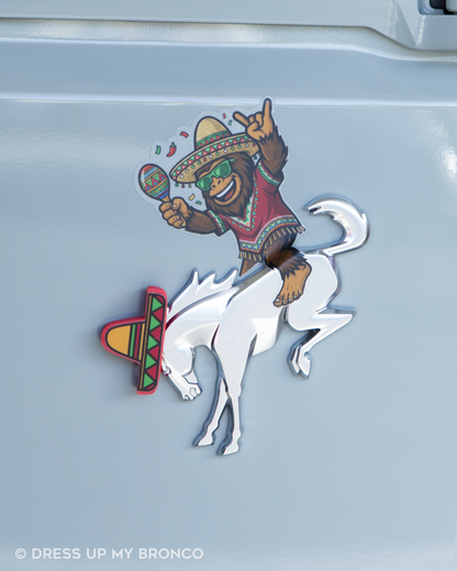 Fiesta Mode Kit — Sasquatchy + 3D Hat Bronco Emblem Set (Cinco de Mayo Edition)