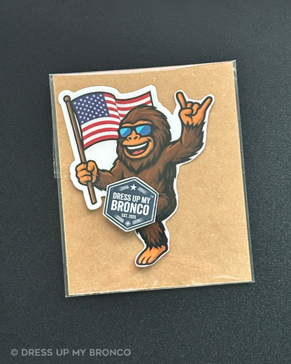 Patriot Mode — Bronco Emblem Vinyl Decal (Sasquatch Edition)