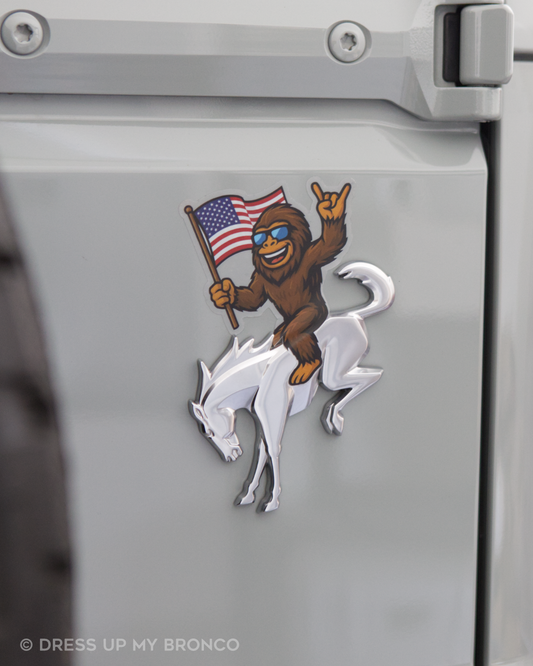 Patriot Mode — Bronco Emblem Vinyl Decal (Sasquatch Edition)