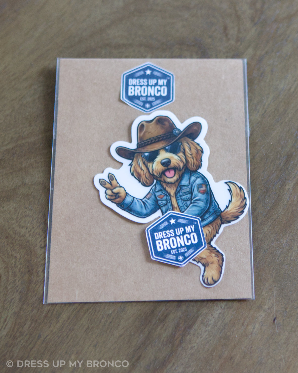Howdy Doodle — Bronco Emblem Vinyl Decal (Woof Edition)