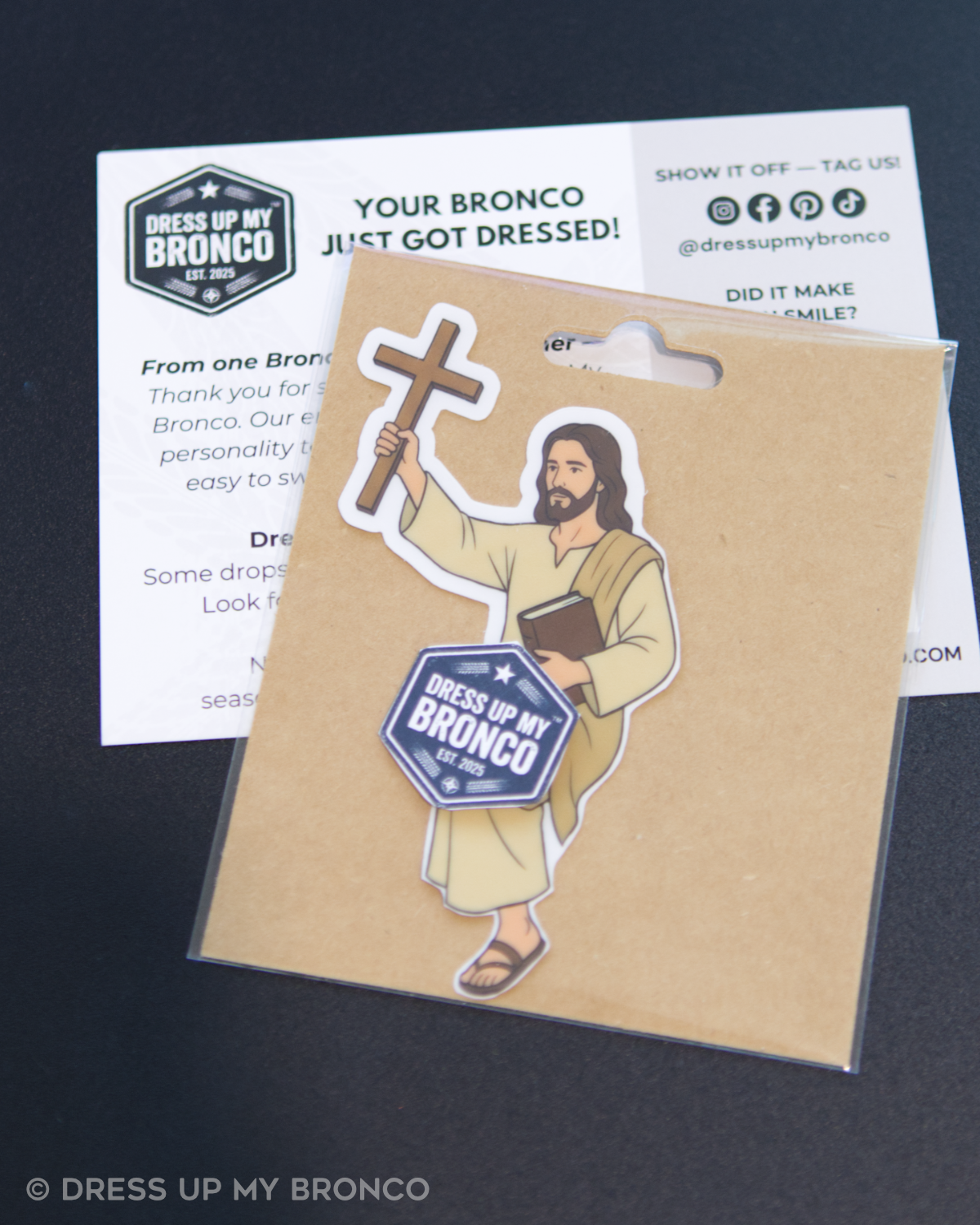 ✝️ Blessed Ride — Bronco Emblem Vinyl Decal (Faith + Easter Edition)