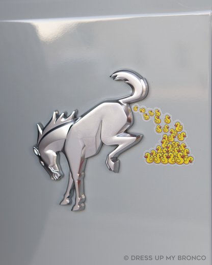 Duck Happens — Bronco Emblem Vinyl Decal (Droppin’ Edition)
