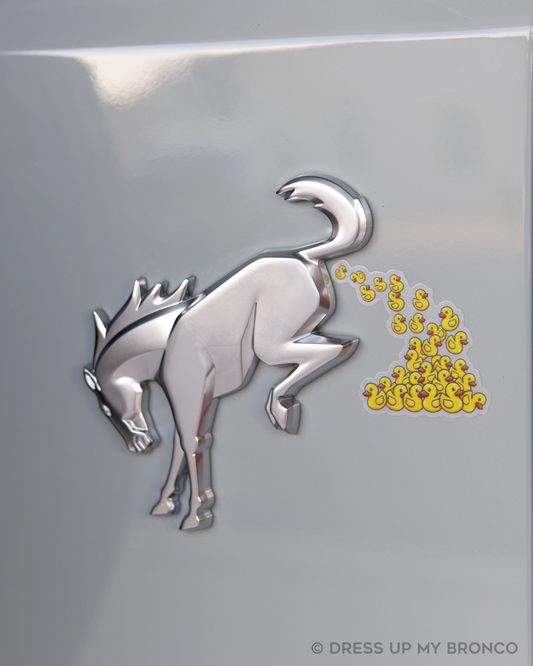 Duck Happens — Bronco Emblem Vinyl Decal (Droppin’ Edition)