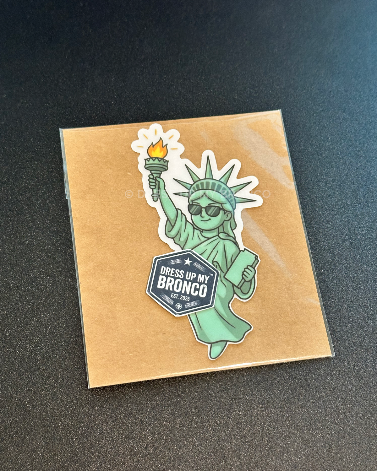 🗽✨ Lady Liberty Slays — Bronco Emblem Vinyl Decal (4th of July Edition)