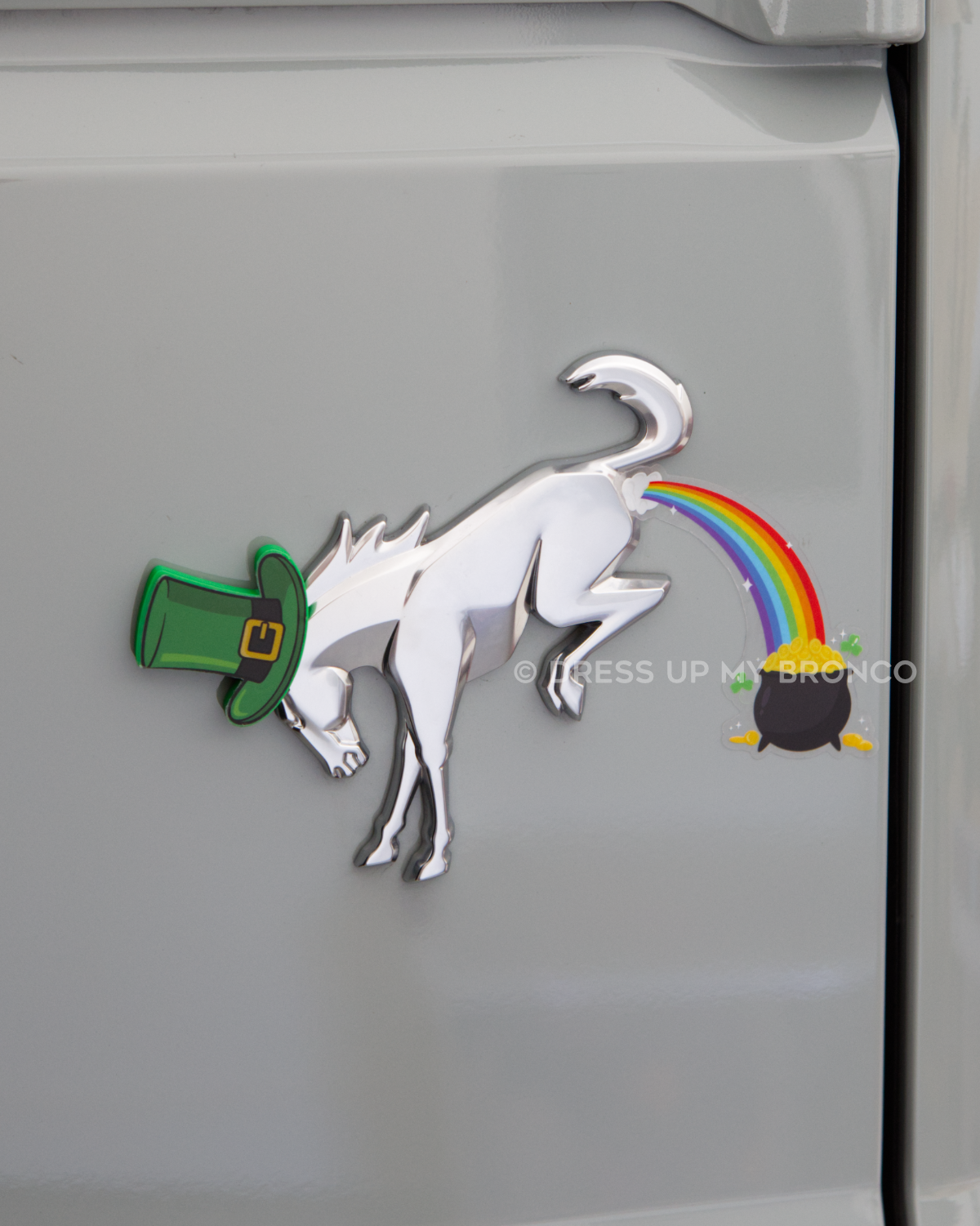 🍀🌈 Shamrock Bronco — 3D Hat + Vinyl Decal (St. Patty’s Day Edition) (Shipping Included!)