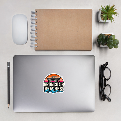 Bronco Up Beaches! — Vinyl Sticker
